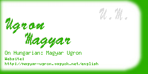 ugron magyar business card